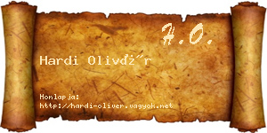 Hardi Olivér névjegykártya